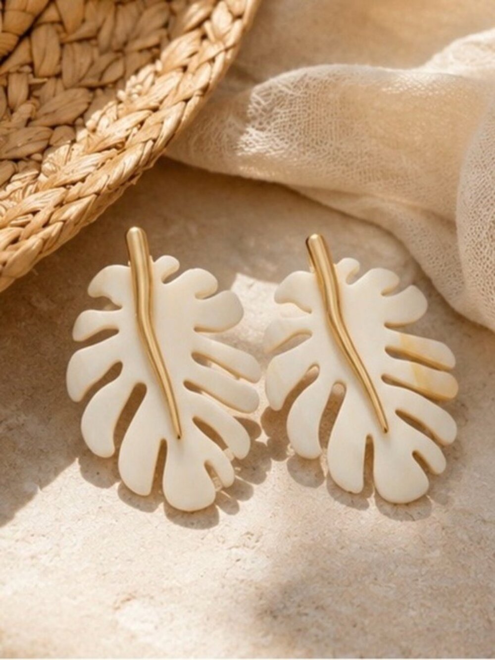 Santorini Leaf Luxe Earrings